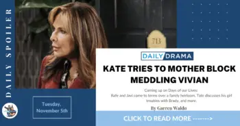 Days of our lives spoilers for november 5th: kate tries to mother block meddling vivian