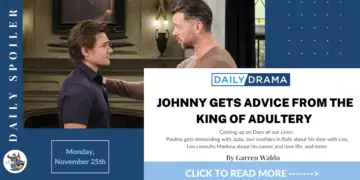 Days of our lives spoilers for november 25th: johnny gets advice from the king of adultery
