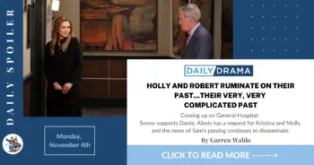 General hospital spoilers for november 4th: holly and robert ruminate on their past... Their very, very complicated past