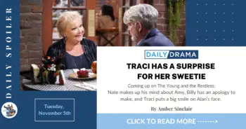 The young and the restless spoilers for november 5th: traci has a surprise for her sweetie