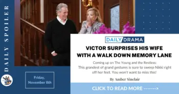 The young and the restless spoilers for november 8th: victor surprises his wife with a walk down memory lane