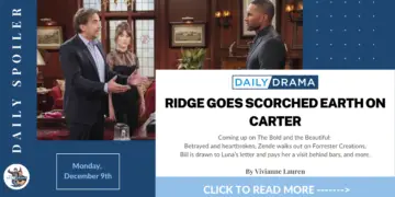 The bold and the beautiful spoilers for december 9th: ridge goes scorched earth on carter