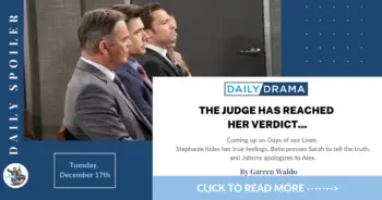 Days of our lives spoilers for december 17th: the judge has reached her verdict...