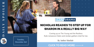 The young and the restless spoilers for december 3rd: nicholas readies to step up for sharon in a really big way