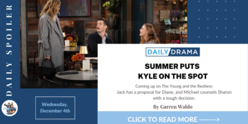 The young and the restless spoilers for december 4th: summer puts kyle on the spot