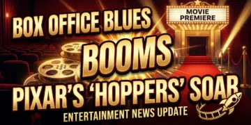 Box office blues and booms: pixar's 'hoppers' soars, 'the bride! ' crumbles