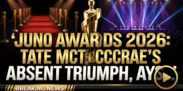 Juno awards 2026: tate mcrae's absent triumph, aysanabee's resounding rise