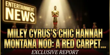 Miley cyrus's chic hannah montana nod: a red carpet masterstroke