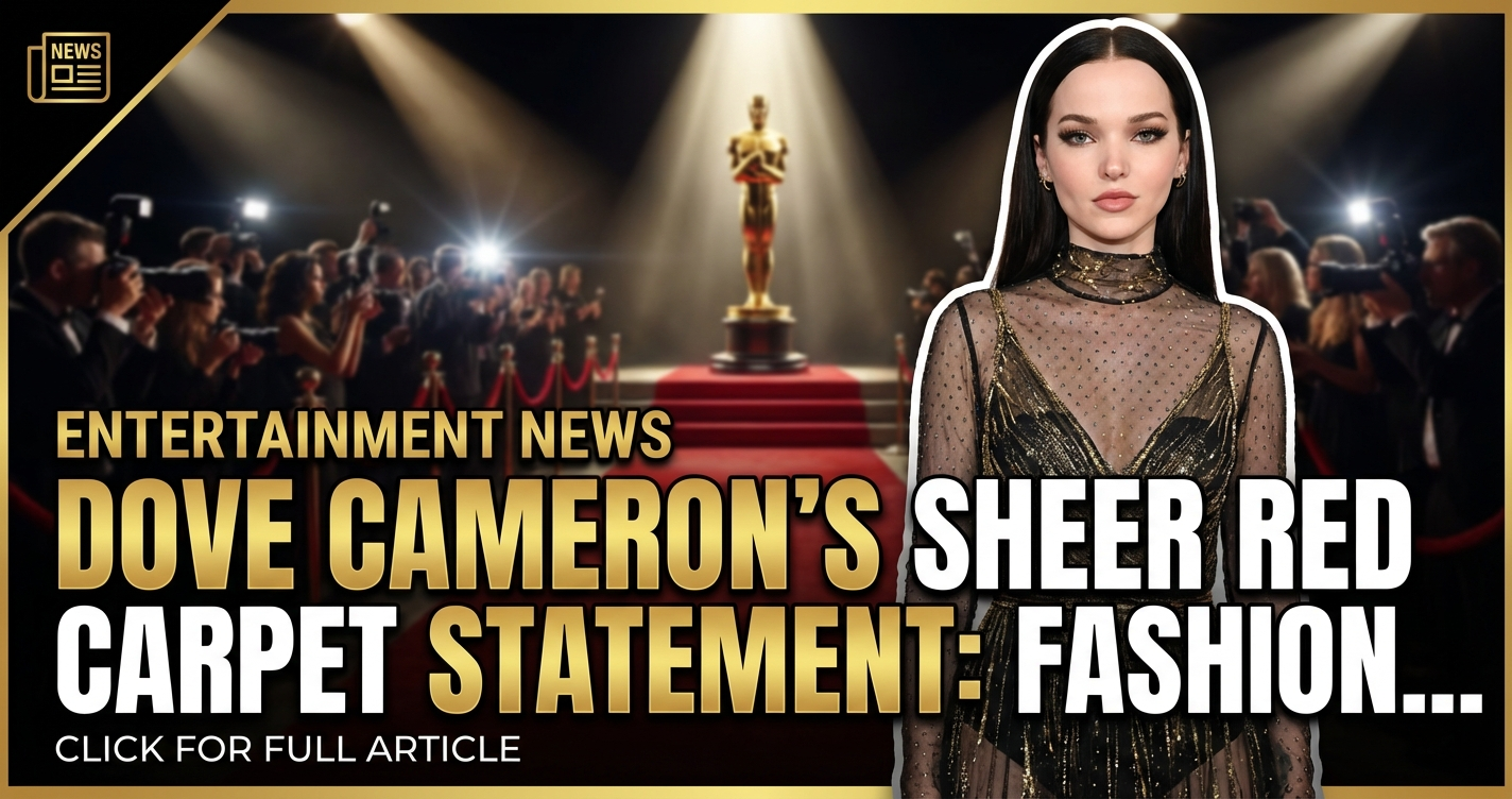 Dove cameron's sheer red carpet statement: fashion trust u. S. Awards 2026 1 Dove cameron's sheer red carpet statement: fashion trust u. S. Awards 2026