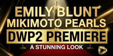 Emily blunt's mikimoto pearls at dwp2 premiere: a masterclass in power dressing