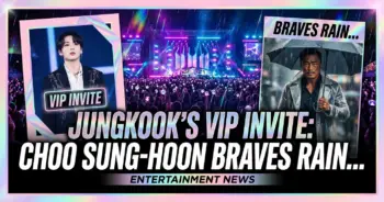 Jungkook's vip invite: choo sung-hoon braves rain for bts concert