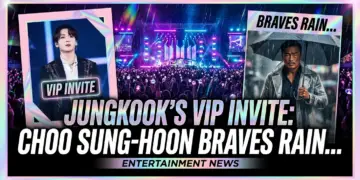 Jungkook's vip invite: choo sung-hoon braves rain for bts concert 7 Jungkook's vip invite: choo sung-hoon braves rain for bts concert
