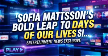 Sofia mattsson's bold leap to days of our lives signals new era for soaps