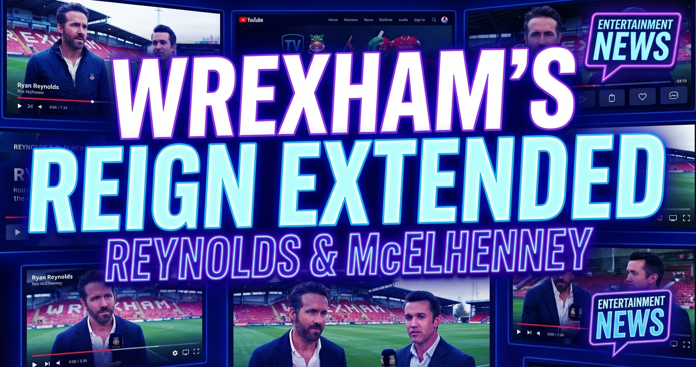 Wrexham's reign extended: reynolds & mcelhenney cement docuseries empire 1 Wrexham's reign extended: reynolds & mcelhenney cement docuseries empire