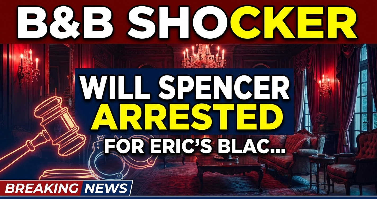 B&b shocker: will spencer arrested for eric's black eye?! 1 B&b shocker: will spencer arrested for eric's black eye?!