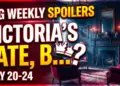 Btg weekly spoilers july 20-24: victoria's fate, boardroom battle royale, and bev's bombshell!