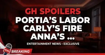 Gh spoilers: portia's labor, carly's fire, anna's deep dive!
