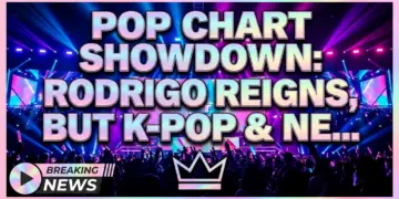 Pop chart showdown: rodrigo reigns, but k-pop & new stars eye no. 1