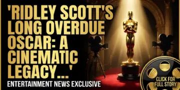 Ridley scott's long overdue oscar: a cinematic legend finally honored