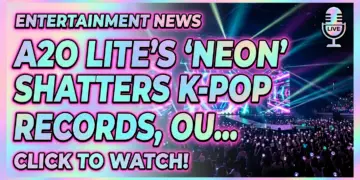 A2o lite's 'neon' shatters k-pop debut records, outpacing newjeans on melon