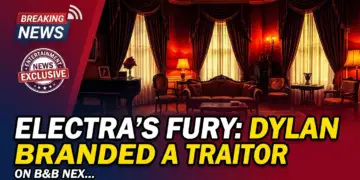 Electra's fury: dylan branded a traitor on b&b next week!