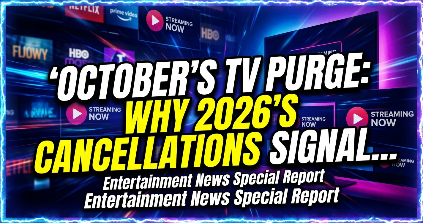 October's tv purge: why 2026's cancellations signal a deeper shift 1 October's tv purge: why 2026's cancellations signal a deeper shift