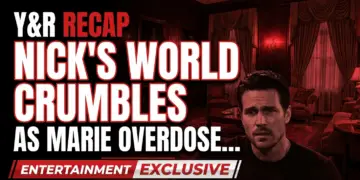 Y&r recap: nick's world crumbles as marie overdoses again!